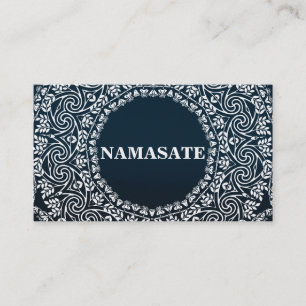 Elegante Mandala Namaste Yoga Logo Art Visitekaartje