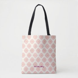 Elegante Mandala Patroon Canvas tas met Roze