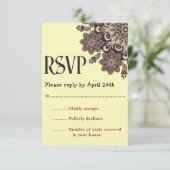 Elegante Mandala RSVP Kaartje (Staand voorkant)