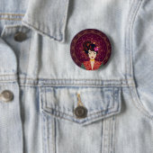 Elegante Mandala Vrouw Kunst Knop Ronde Button 5,7 Cm (In situ)