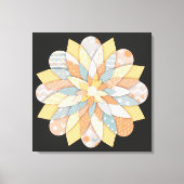 Elegante Mandala Wandkunst | Geometrische Boho  Canvas Afdruk (Voorkant)