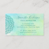 Elegante Mandla Flower Yoga Visitekaartje (Achterkant)