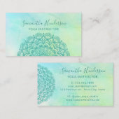 Elegante Mandla Flower Yoga Visitekaartje (Voorkant / Achterkant)