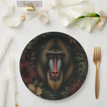 Elegante Mandrill Botanische Mijlpaal Verjaardag