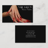  Elegante Maniküre nagel Nagelsalon Visitenkarte Visitekaartje (Voorkant / Achterkant)