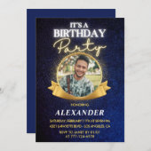 Elegante Mannen 34e verjaardagsuitnodigingen Chic Kaart (Voorkant / Achterkant)