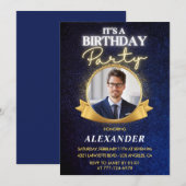 Elegante Mannen 48e verjaardagsuitnodiging Chic Kaart (Voorkant / Achterkant)