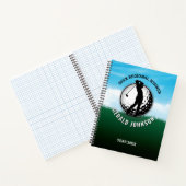 Elegante Mannen Golf Monogram Design Notitieboek (Binnen)