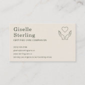 Elegante mantelzorger en senior metgezel Foto Visitekaartje (Voorkant)