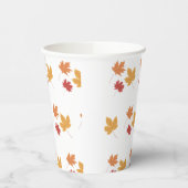 Elegante Maple Leaf Pattern Paper Cup Papieren Bekers (Links)