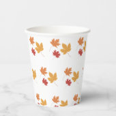 Elegante Maple Leaf Pattern Paper Cup Papieren Bekers (Voorkant)