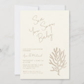 Elegante Mar Náutico Pronto Moda Baby shower Kaart (Voorkant)