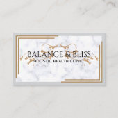 Elegante Marble Wellness Coaching Professional Visitekaartje (Voorkant)