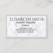 Elegante Marble Wellness Coaching Professional Visitekaartje (Achterkant)