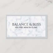 Elegante Marble Wellness Coaching Professional Visitekaartje (Voorkant)