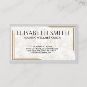 Elegante Marble Wellness Coaching Professional Visitekaartje (Achterkant)
