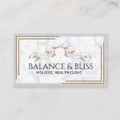 Elegante Marble Wellness Coaching Professional Visitekaartje (Voorkant)