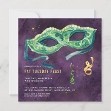 Elegante Mardi Gras-feestuitnodiging