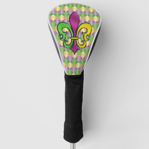 Elegante Mardi Gras Fleur De Lis golfhoes ontwerp Golfheadcover