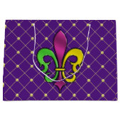 Elegante Mardi Gras Fleur De Lis Ontwerp Cadeautas (Voorkant)