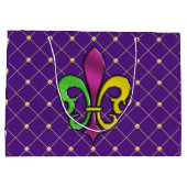 Elegante Mardi Gras Fleur De Lis Ontwerp Cadeautas (Achterkant)