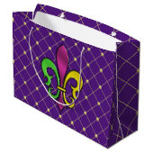 Elegante Mardi Gras Fleur De Lis Ontwerp Cadeautas (Achterkant Gekanteld)