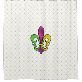 Elegante Mardi Gras Fleur De Lis ontwerp douchegor Douchegordijn