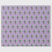 Elegante Mardi Gras-kleuren Cadeaupapier (Vlak)