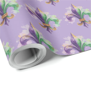 Elegante Mardi Gras-kleuren  Cadeaupapier