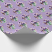 Elegante Mardi Gras-kleuren Cadeaupapier (Hoek)