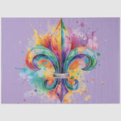Elegante Mardi Gras Kleuren Decoupage Tissuepapier (Voorkant)