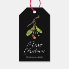 Elegante Maretak Kerstmis Cadeaulabel
