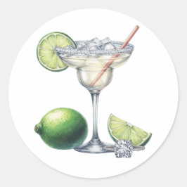 Elegante Margs en het Huwelijk Vrijgezellenfeest Ronde Sticker