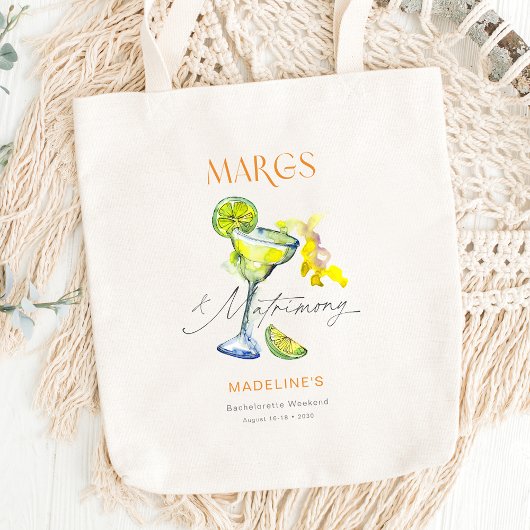Elegante Margs & Huwelijk Meisjesuitje Weekend Tote Bag