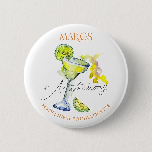 Elegante Margs & Huwelijk Meisjesweekend Ronde Button 5,7 Cm (Voorkant)