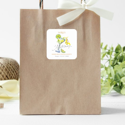 Elegante Margs & Matrimony Meisjesweekend Vierkante Sticker