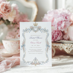 Elegante Marie Antoinette Bruidsfeest Kaart