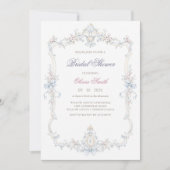 Elegante Marie Antoinette Bruidsfeest Kaart (Voorkant)