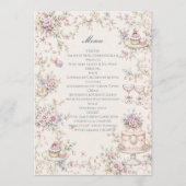 Elegante Marie Antoinette Bruiloftsmenu Menu (Voorkant)