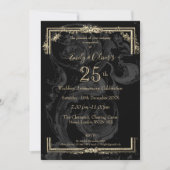 Elegante Marie Antoinette op zwarte verjaardag  Kaart (Voorkant)