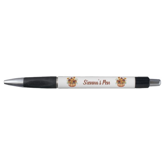 Elegante Marigold Pompoen Naam Pen (Voorkant)