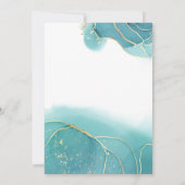 Elegante Marine Blauw Goud Doop Uitnodiging (Achterkant)