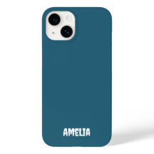 Elegante Marine Blauw Wit Gepersonaliseerde Naam