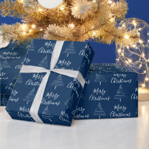 Elegante Marine Blauwe Kerstboom Vrolijk Kerstfees