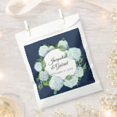 Elegante Marine Bloemen Witte Hydrangea Rustieke B Bedankzakje (Geknipt)