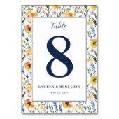 Elegante marine bloemenprint kaart (Achterkant)