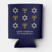 Elegante Marine Custom Chanoeka Blikjeskoeler (Voorkant)