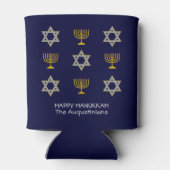 Elegante Marine Custom Chanoeka Blikjeskoeler (Achterkant)