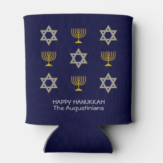 Elegante Marine Custom Chanoeka Blikjeskoeler (Achterkant)