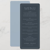 Elegante marine formele menu (Voorkant / Achterkant)